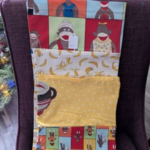 Colorful Sock Monkey Themed Quilt